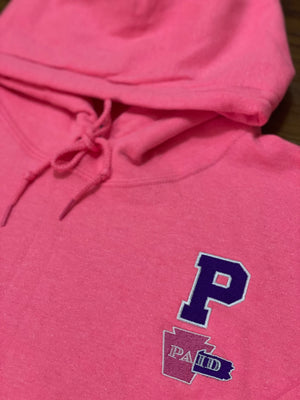 PAid | Pink/ Purple Letterman Hoodie