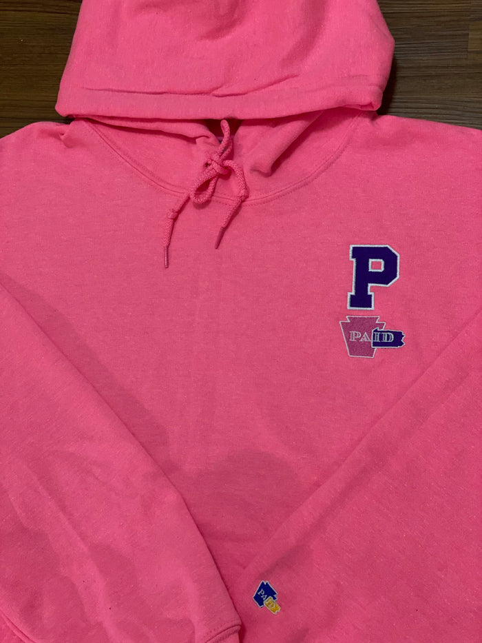 PAid | Pink/ Purple Letterman Hoodie