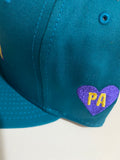 PAid TEAL Gold/Purple  New Era 9 Fifty Snapback 