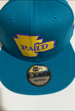 PAid TEAL Gold/Purple  New Era 9 Fifty Snapback 