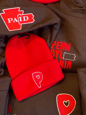 PAid | CHOCOLATE CHERRY  Love PA Embroidery Hoodie