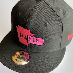 PAid Black / Pink  New Era 9 Fifty Snapback 