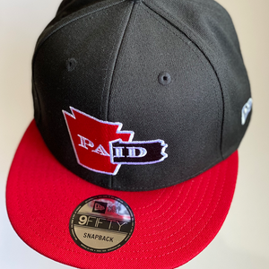 PAid Black / Red New Era 9 Fifty Snapback