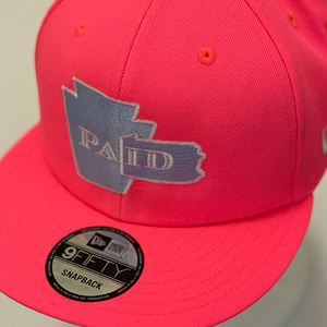 PAid Fluorescent Pink / Baby Blue New Era 9 Fifty Snapback