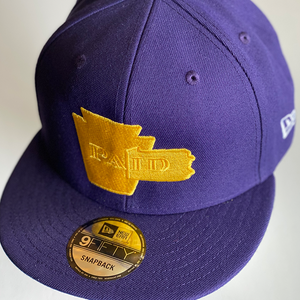 Los Angeles Kings Mitchell & Ness Vintage Snapback Hat - Cream/Purple